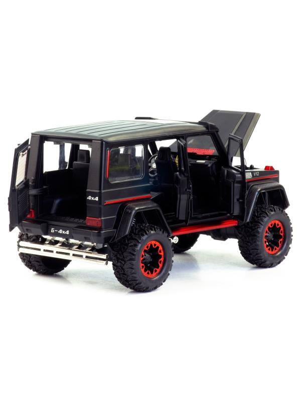 Металлическая машинка Che Zhi 1:24 «Mercedes-Benz G-class 4х4» CZ117A 21 см., инерционная, свет, звук / Микс