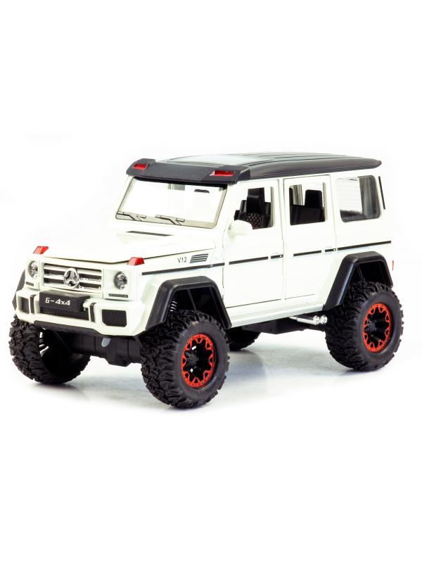 Металлическая машинка Che Zhi 1:24 «Mercedes-Benz G-class 4х4» CZ117A 21 см., инерционная, свет, звук / Микс