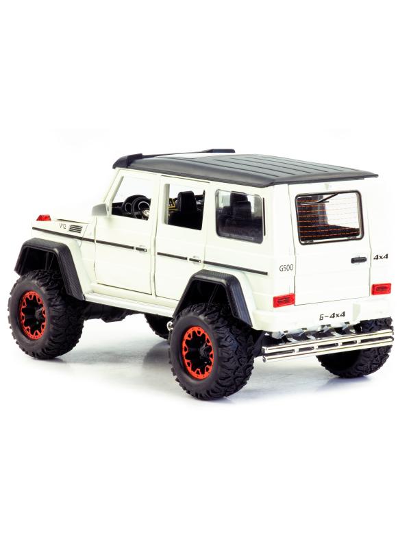 Металлическая машинка Che Zhi 1:24 «Mercedes-Benz G-class 4х4» CZ117A 21 см., инерционная, свет, звук / Микс