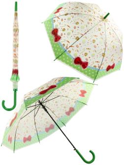 Зонтик детский «Сладости» нейлоновый, 120 см., 45721 / Зеленый