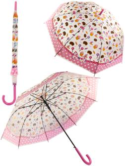 Зонтик детский «Сладости» нейлоновый, 120 см., 45721 / Розовый
