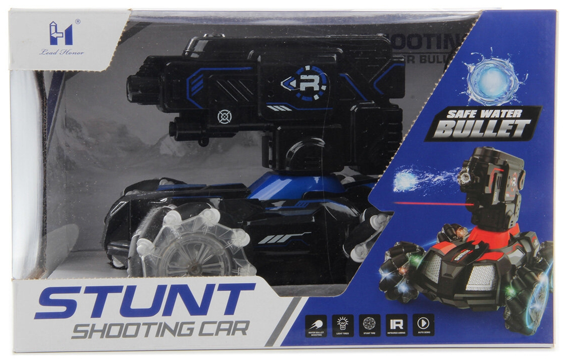 Радиоуправляемая машина 23 см Stunt Shooting Car, стреляет водой, LH-C029 / Синий