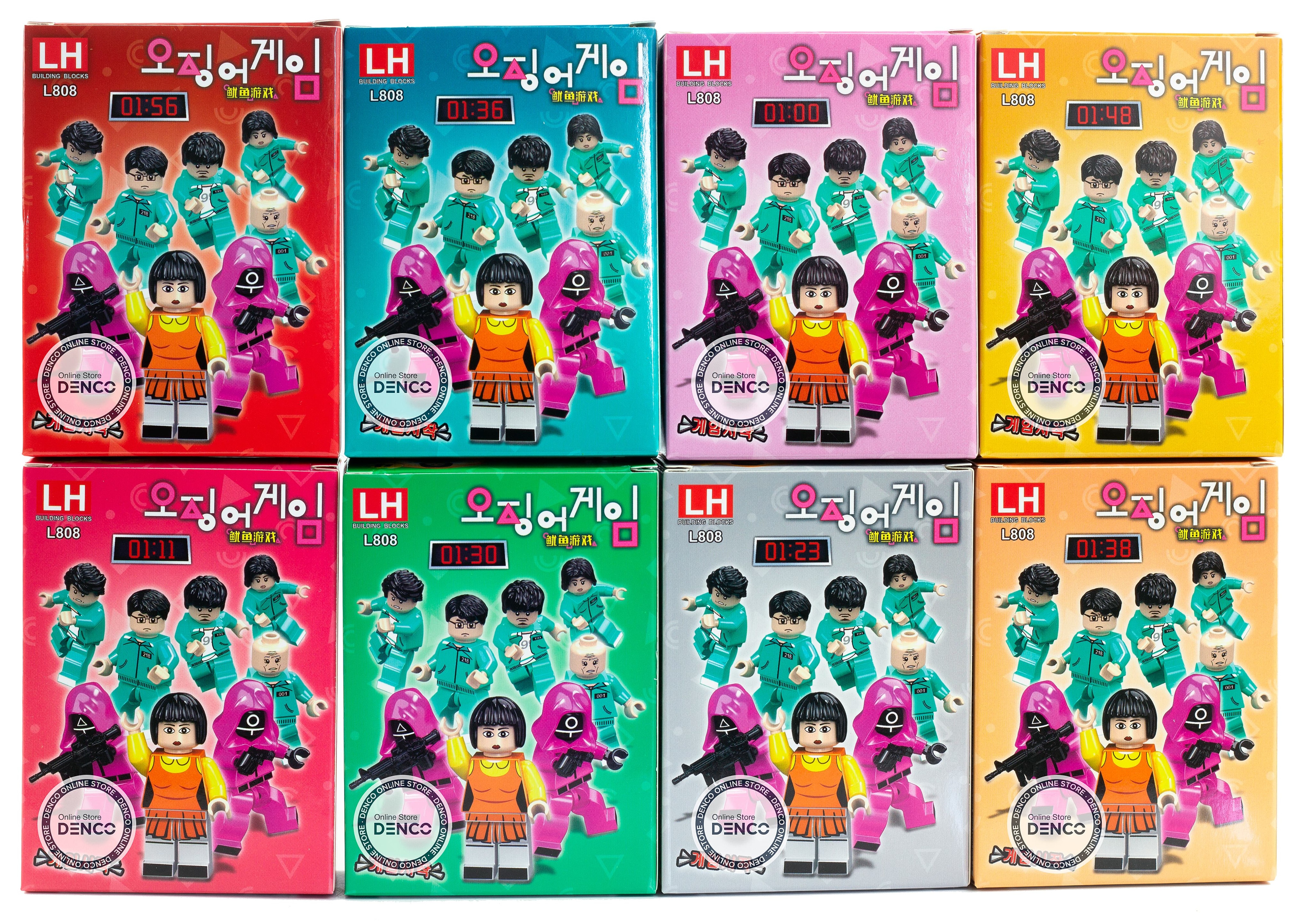 Набор минифигурок LH  «Игра в кальмара» L808 / 8 шт.