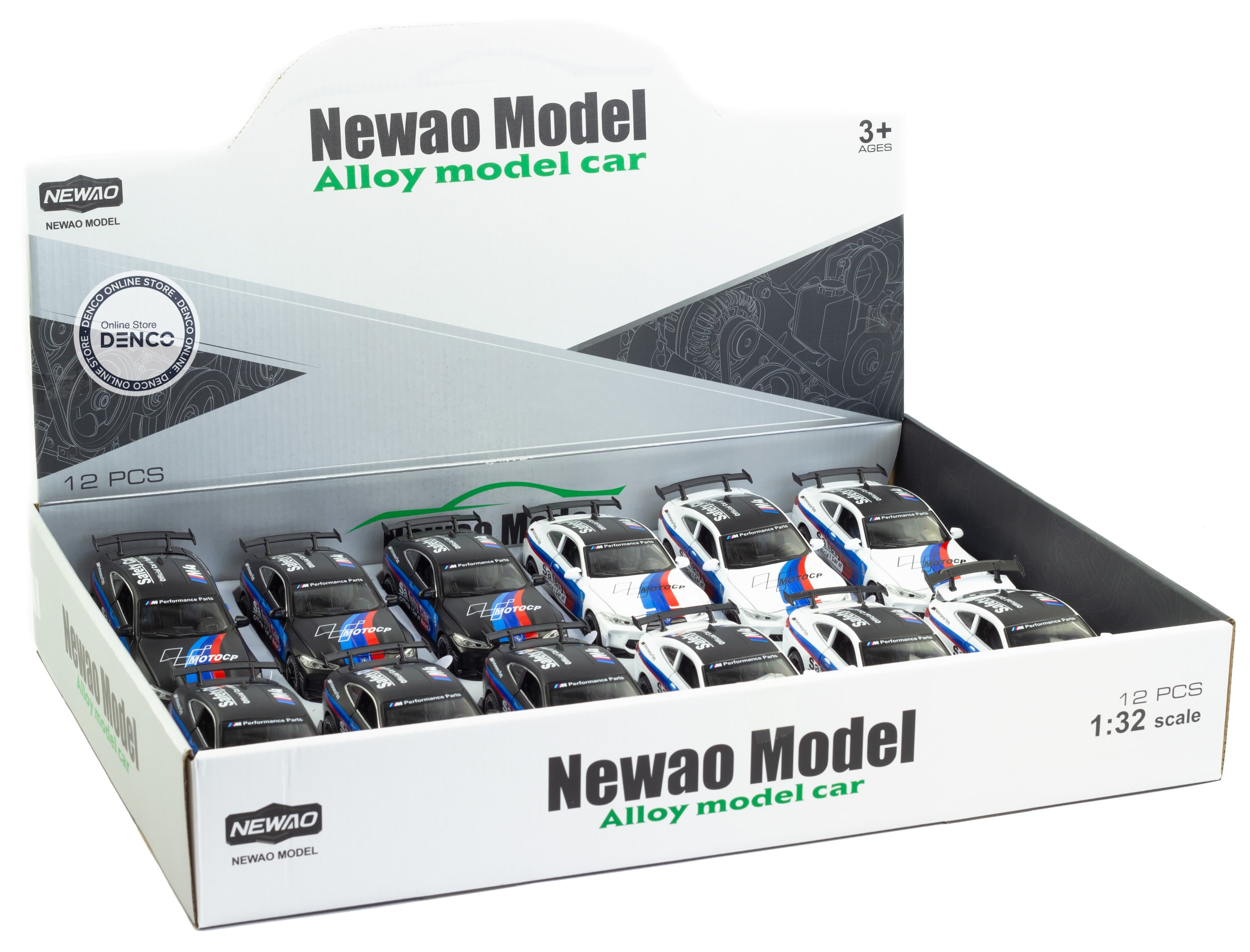 Металлическая машинка Newao Model 1:32 «BMW M4» XA3235B, 15 см. инерционная, свет, звук / Микс