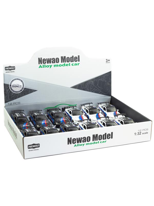 Металлическая машинка Newao Model 1:32 «BMW M4» XA3235B, 15 см. инерционная, свет, звук / Микс