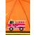Зонтик детский «Пожарная машинка» со свистком, полуавтомат, 80 см., 47233 / Оранжевый