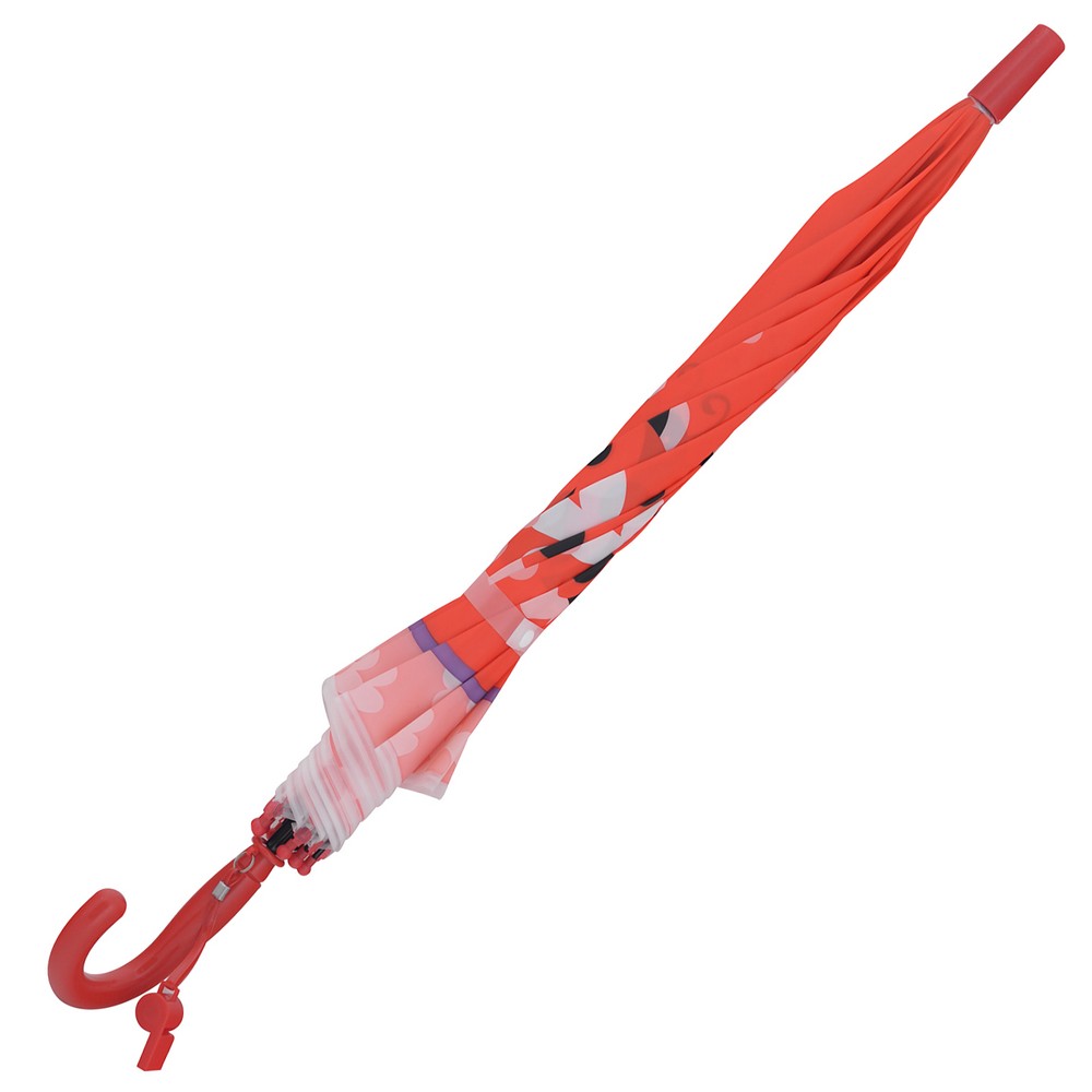 Зонтик детский «Божья Коровка» со свистком, полуавтомат, 80 см., 47233 / Красный