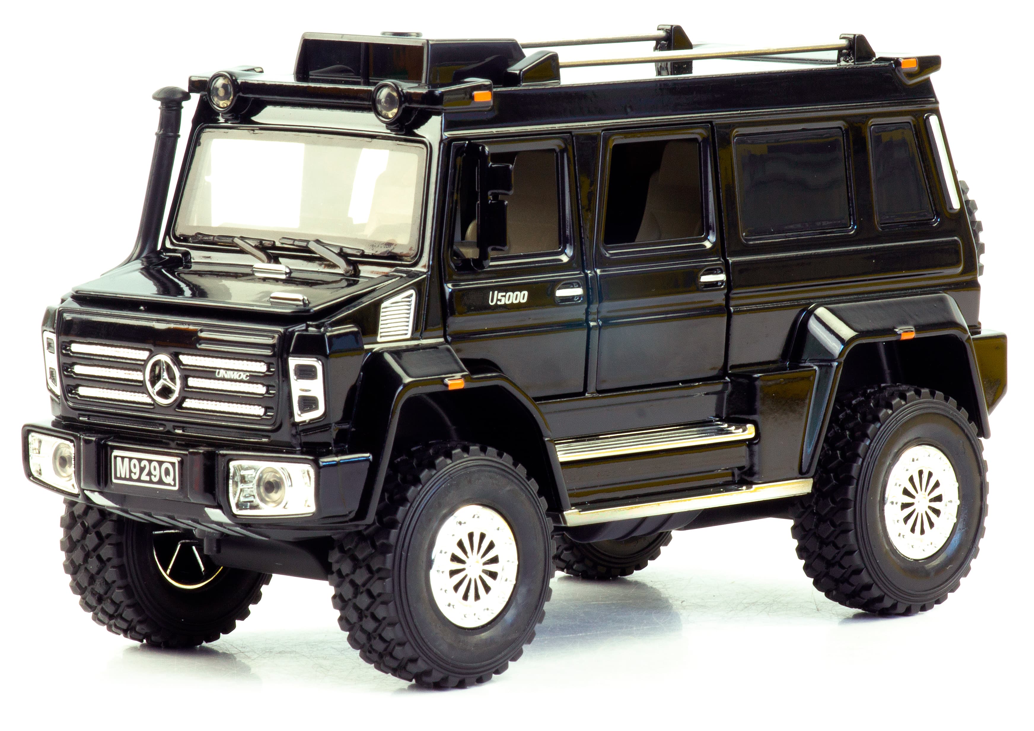 Металлическая машинка XLG 1:24 «Mercedes-Benz Unimog U 5000» 20,5 см. M929Q инерционная, свет, звук / Микс