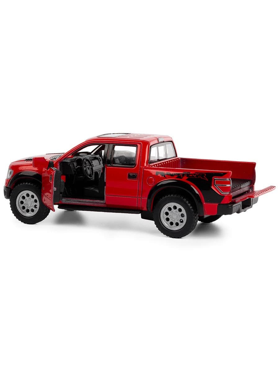 Металлическая машинка Kinsmart 1:46 «2013 Ford F-150 SVT Raptor SuperCrew» KT5365W инерционная в коробке / Микс