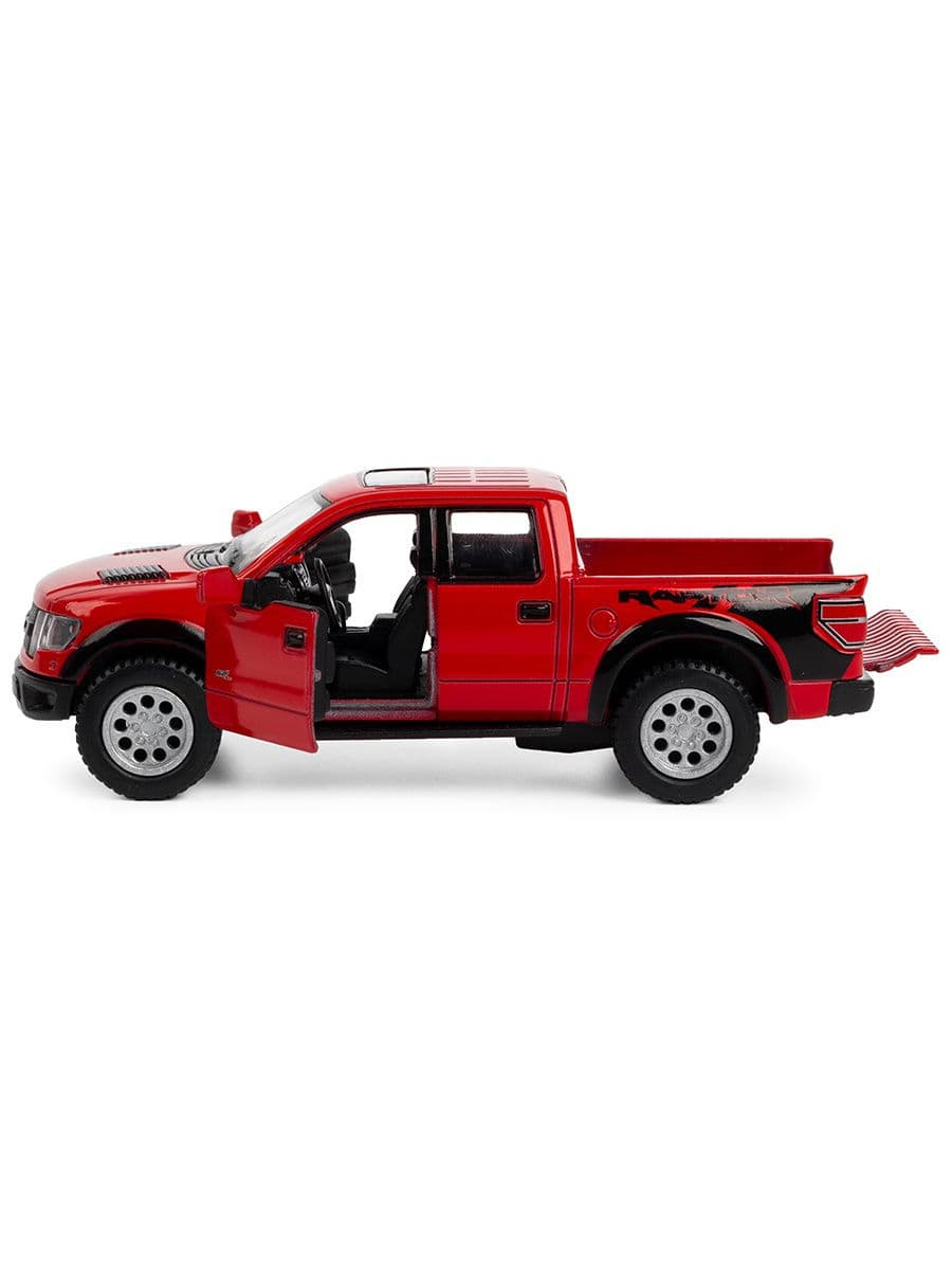 Металлическая машинка Kinsmart 1:46 «2013 Ford F-150 SVT Raptor SuperCrew» KT5365W инерционная в коробке / Микс