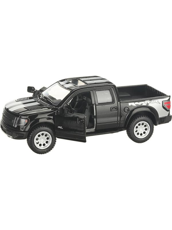 Металлическая машинка Kinsmart 1:46 «2013 Ford F-150 SVT Raptor SuperCrew (С принтом)» KT5365DF инерционная / Черный