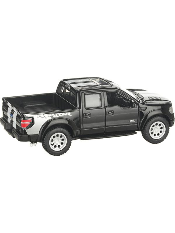 Металлическая машинка Kinsmart 1:46 «2013 Ford F-150 SVT Raptor SuperCrew (С принтом)» KT5365DF инерционная / Черный