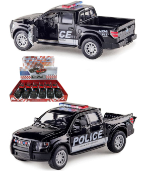 Металлическая машинка Kinsmart 1:46 «2013 Ford F-150 SVT Raptor SuperCrew» KT5365DPR инерционная / Полиция