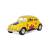 Металлическая машинка Kinsmart 1:32 «1967 Volkswagen Classical Beetle с принтом» KT5057DF, инерционная / Желтый