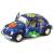 Металлическая машинка Kinsmart 1:32 «1967 Volkswagen Classical Beetle с принтом» KT5057DF, инерционная / Синий