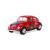 Металлическая машинка Kinsmart 1:32 «1967 Volkswagen Classical Beetle с принтом» KT5057DF, инерционная / Красный