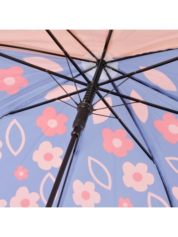 Зонтик детский «Насекомые» матовый, со свистком, 66 см. 47232 / Розовый