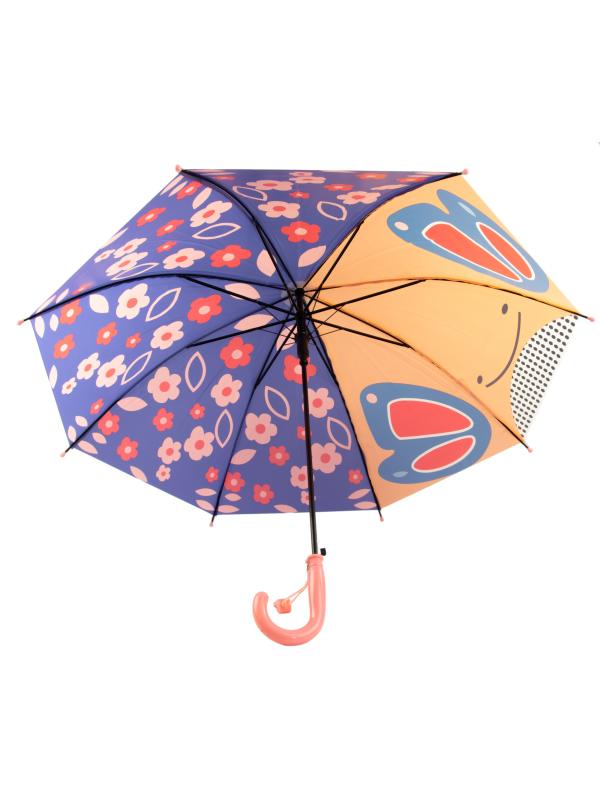 Зонтик детский «Насекомые» матовый, со свистком, 66 см. 47232 / Розовый