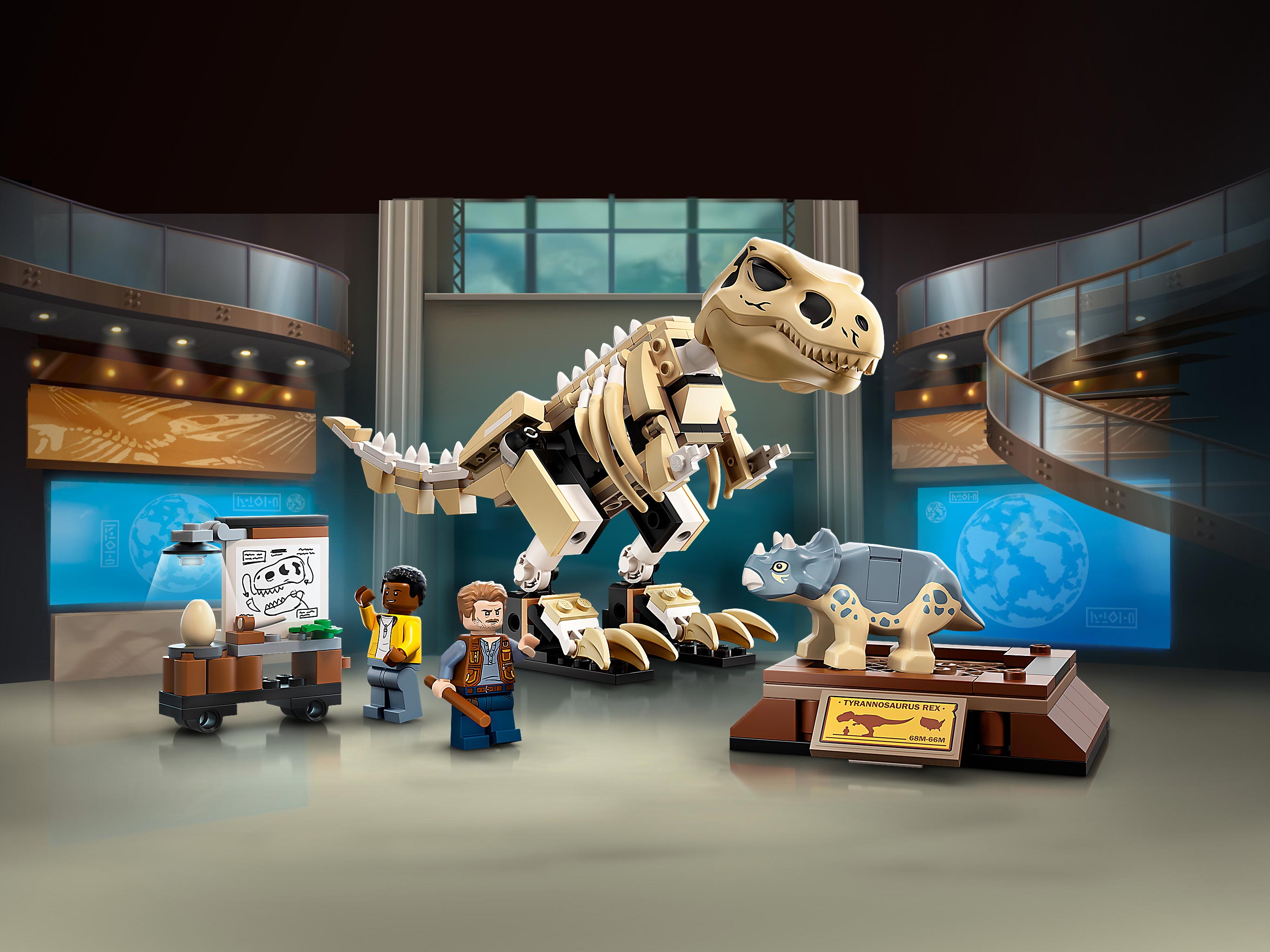 Конструктор Lari «Скелет тираннозавра на выставке» 60132 (Jurassic World 76940) / 210 деталей