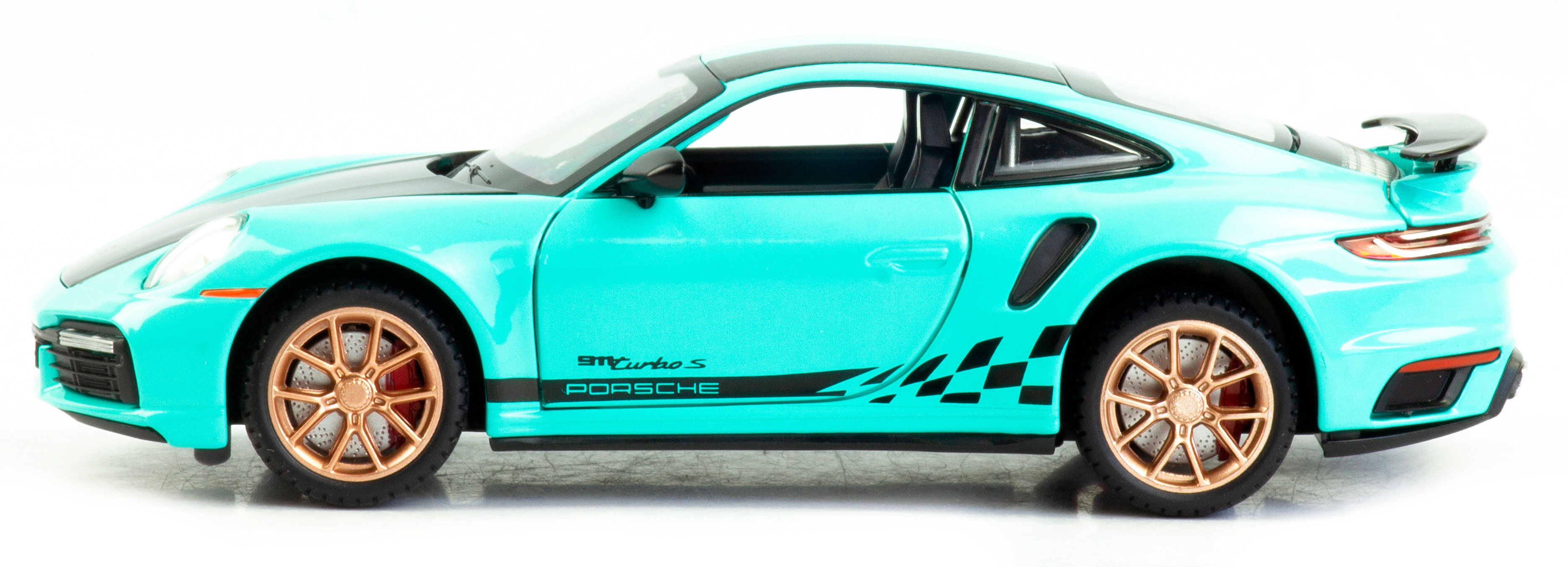 Металлическая машинка Mini Auto 1:24 «Porsche 911 Turbo S» 2405B, 20 см. инерционная, свет, звук / Микс
