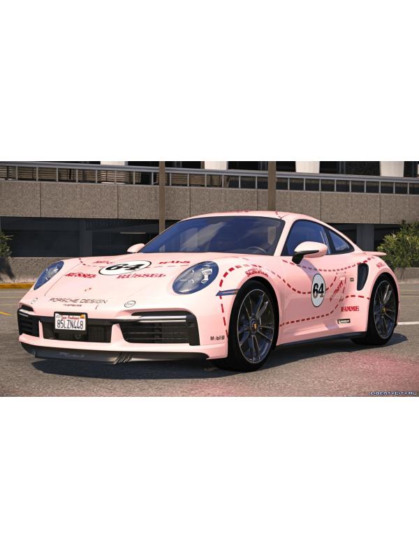 Металлическая машинка Mini Auto 1:24 «Porsche 911 Turbo S» 2405B, 20 см. инерционная, свет, звук / Микс