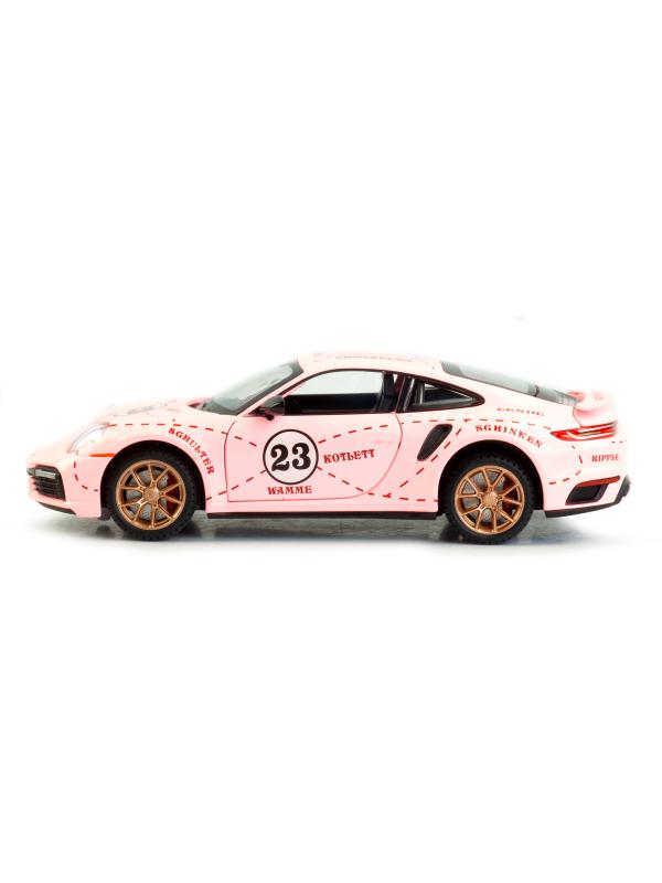 Металлическая машинка Mini Auto 1:24 «Porsche 911 Turbo S» 2405B, 20 см. инерционная, свет, звук / Микс