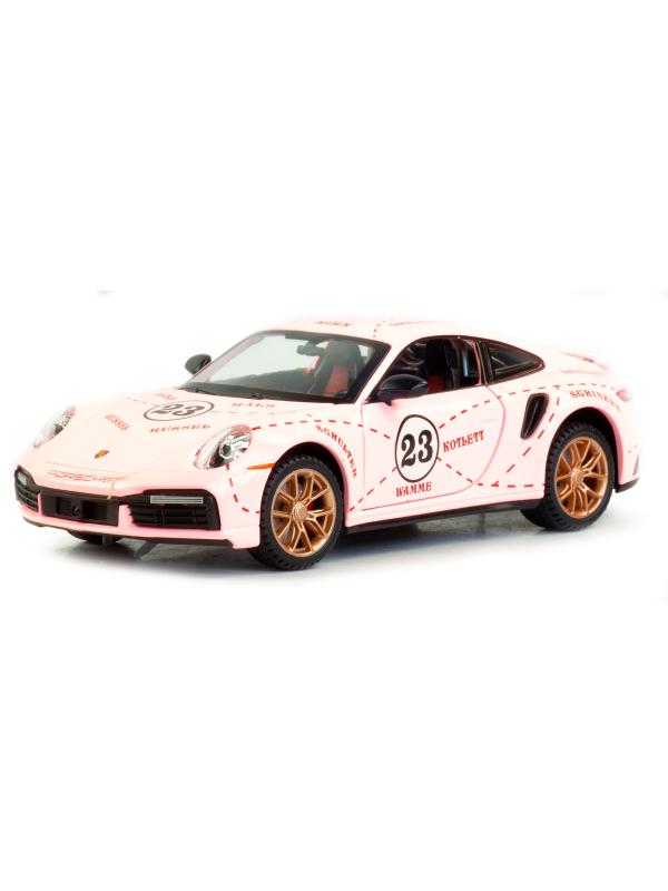 Металлическая машинка Mini Auto 1:24 «Porsche 911 Turbo S» 2405B, 20 см. инерционная, свет, звук / Микс