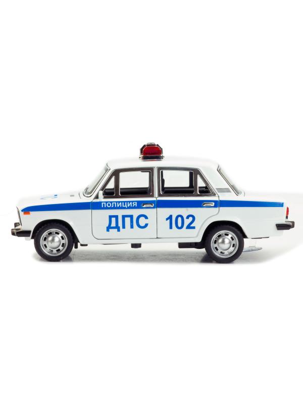 Машинка металлическая 1:24 «ВАЗ-2106 Жигули: Полиция ДПС» 2415B, 21 см., инерционная, звук, свет