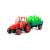 Машинка пластиковая «Трактор сельскохозяйственным с прицепом (Яблоки)» 0488-43-44, 27 см., инерционная / Красный