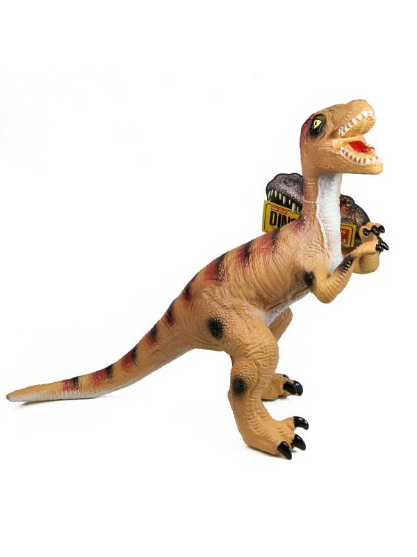 Большой резиновый Динозавр «Dinosaur World» со звуком рычания, 59 см., 021-026 / Тираннозавр