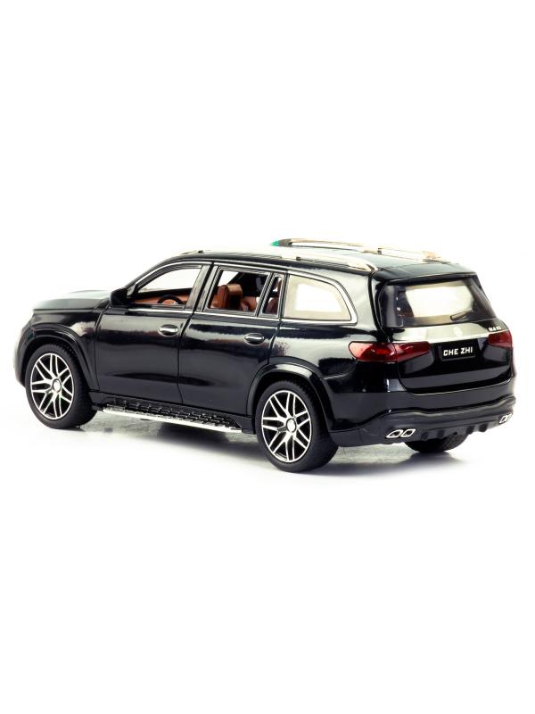 Металлическая машинка Che Zhi 1:24 «Mercedes-Benz GLS 600» CZ134A, 21 см., инерционная, свет, звук / Черный