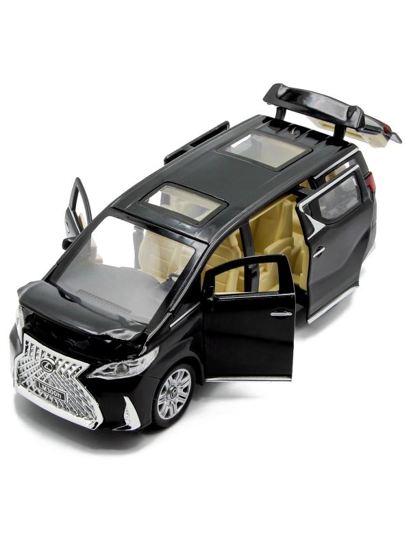 Металлическая машинка Chimei Model 1:32 «Lexus LM300h» А32481 16 см. инерционная, свет, звук / Черный