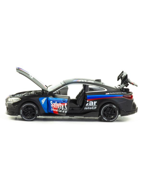 Металлическая машинка Newao Model 1:32 «BMW M4» ХА3235В, 15 см. инерционная, свет, звук / Черный