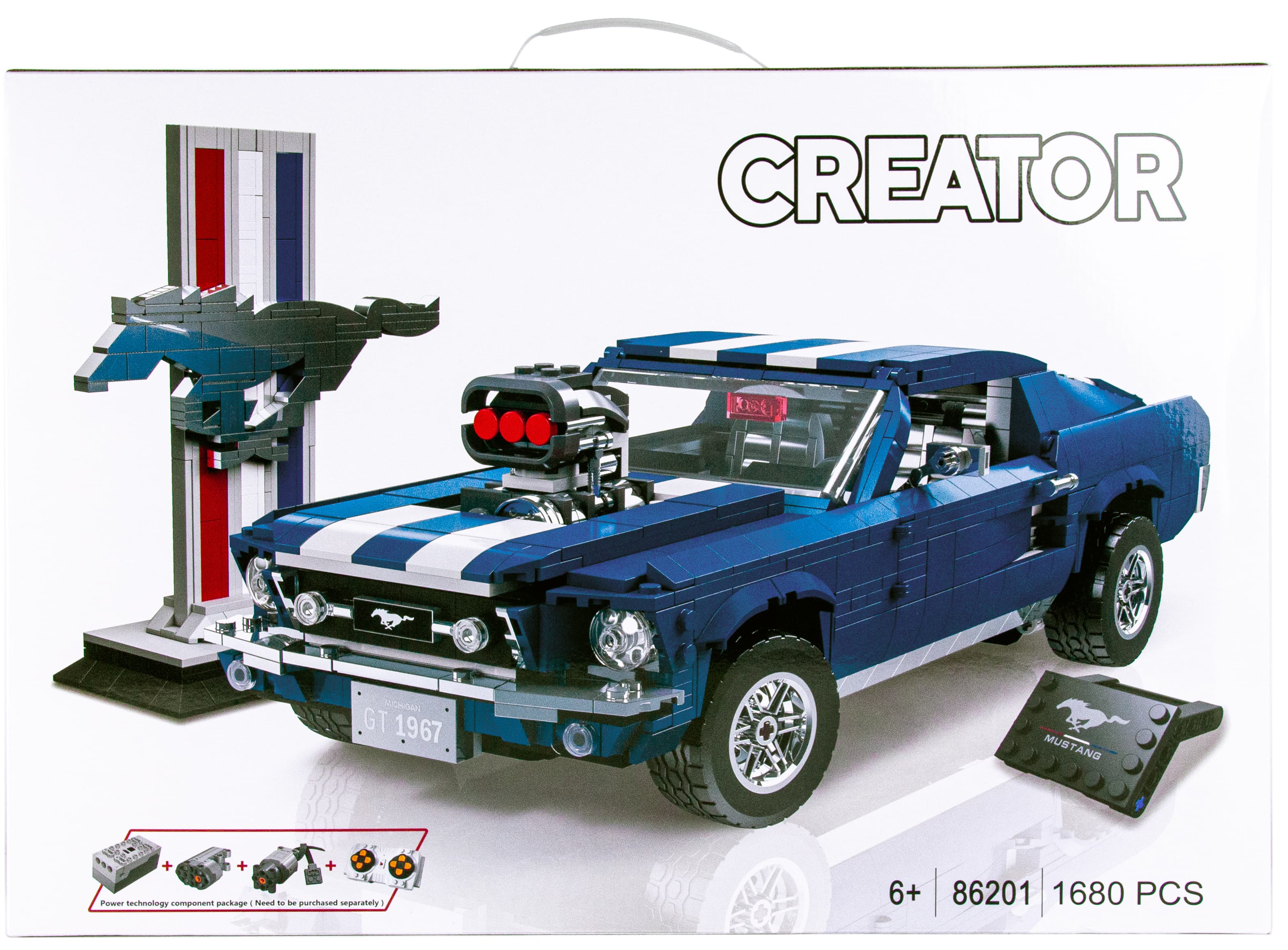 Конструктор «Ford Mustang» с мотором 86201 / 1680 деталей