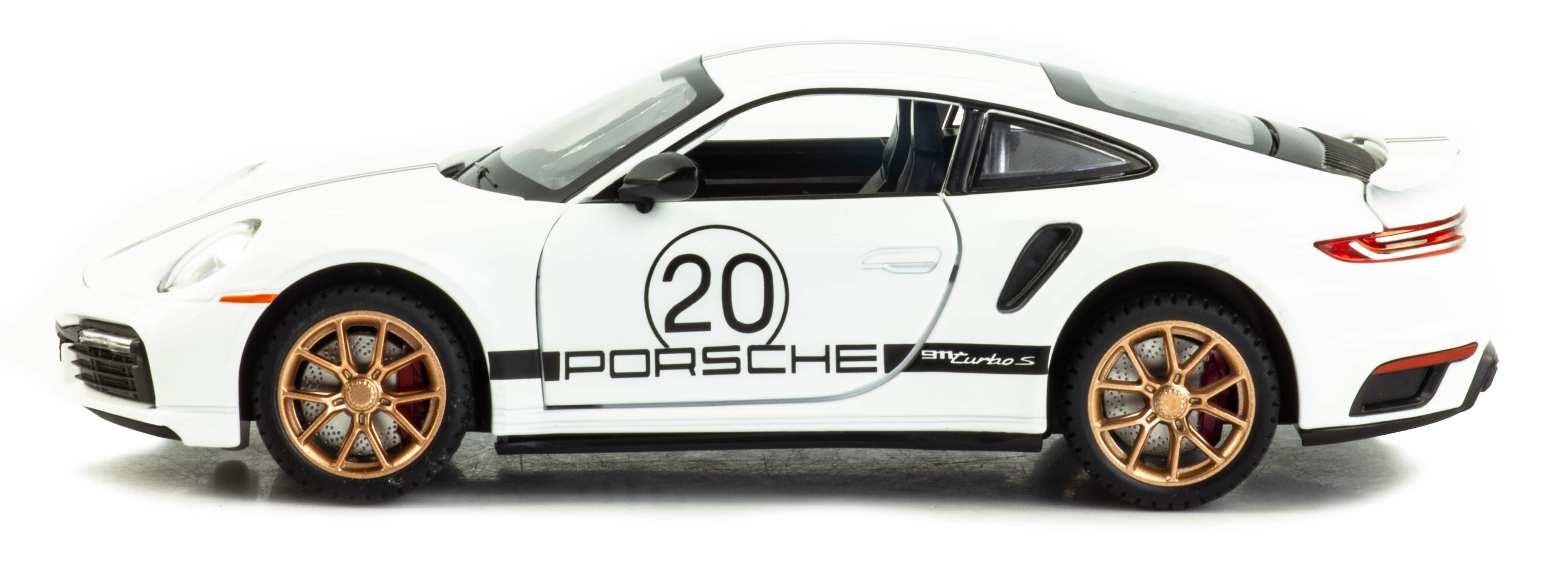 Металлическая машинка Mini Auto 1:24 «Porsche 911 Turbo S» 2404В, свет, звук, инерционная / Микс