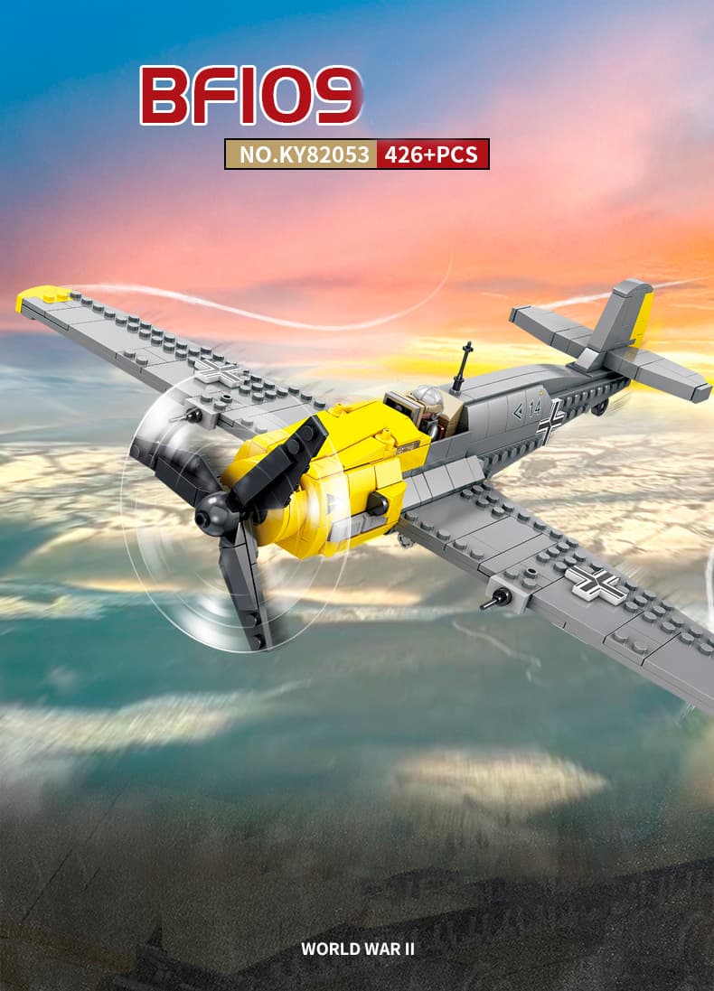 Конструктор KAZI «Истребитель Мессершмитт Bf109» 82053 / 426 деталей