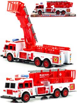 Пластиковая машинка «Пожарная служба» 30 см., 9009, свет, звук, инерционная