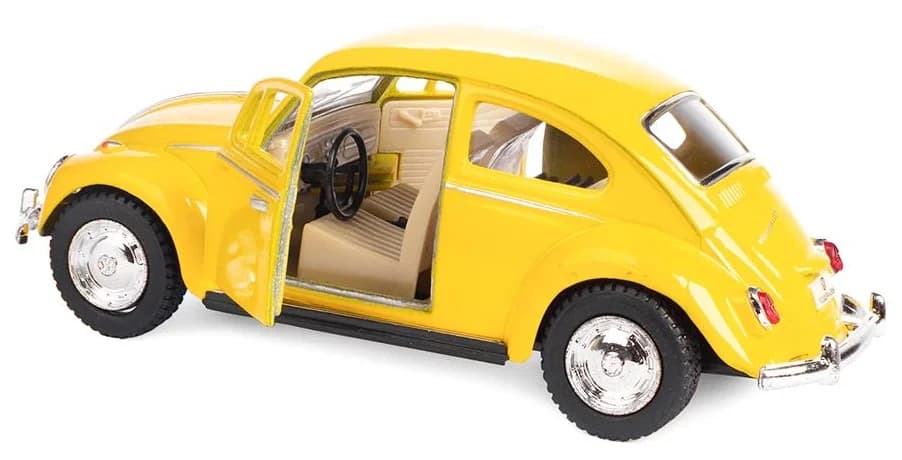 Металлическая машинка Kinsmart 1:32 «1967 Volkswagen Classical Beetle» KT5057D инерционная / Желтый