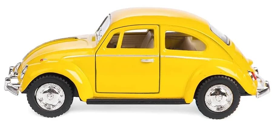 Металлическая машинка Kinsmart 1:32 «1967 Volkswagen Classical Beetle» KT5057D инерционная / Желтый