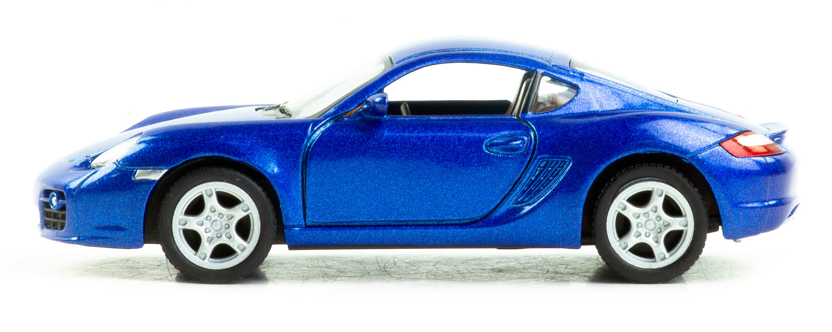 Металлическая машинка Kinsmart 1:34 «Porsche Cayman S» KT5307D, 12,5 см., инерционная / Синий