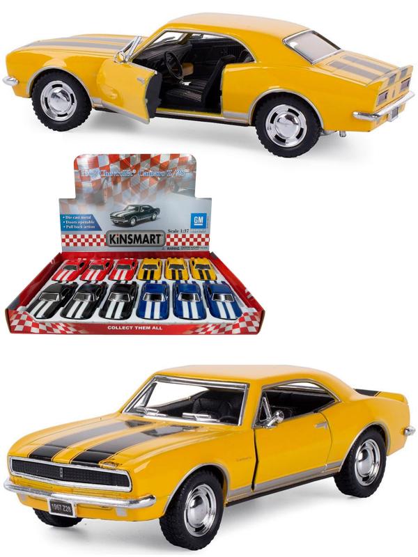 Металлическая машинка Kinsmart 1:38 «1967 Chevrolet Camaro Z/28» KT5341D, инерционная / Желтый