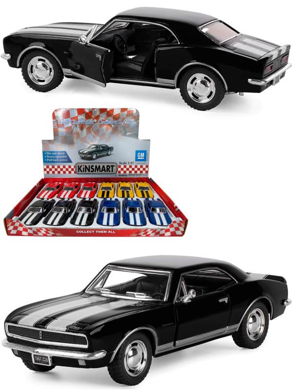 Металлическая машинка Kinsmart 1:38 «1967 Chevrolet Camaro Z/28» KT5341D, инерционная / Черный