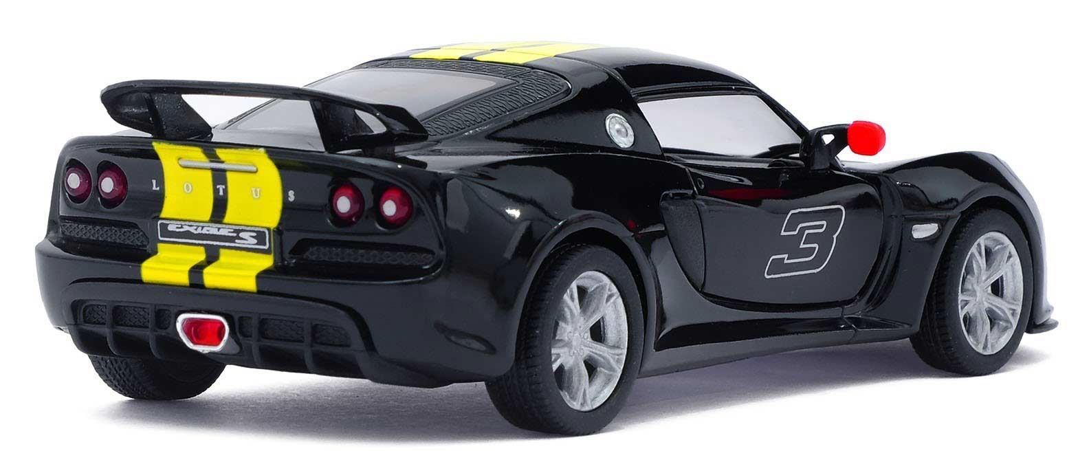 Металлическая машинка Kinsmart 1:32 «2012 Lotus Exige S (C принтом)» KT5361DF инерционная / Черный