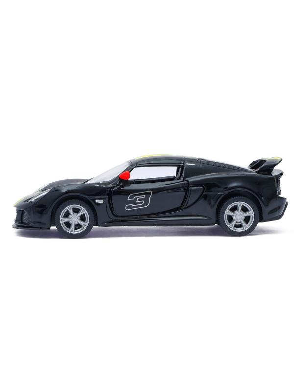 Металлическая машинка Kinsmart 1:32 «2012 Lotus Exige S (C принтом)» KT5361DF инерционная / Черный