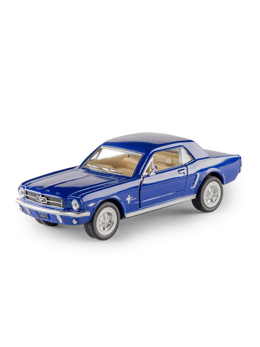 Металлическая машинка Kinsmart 1:36 «1964 1/2 Ford Mustang» KT5351D, инерционная / Синий