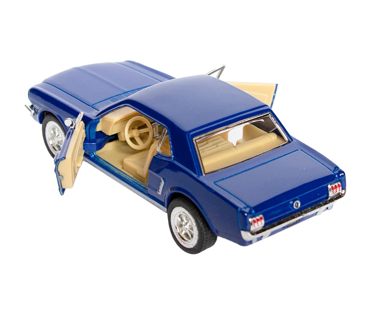 Металлическая машинка Kinsmart 1:36 «1964 1/2 Ford Mustang» KT5351D, инерционная / Синий