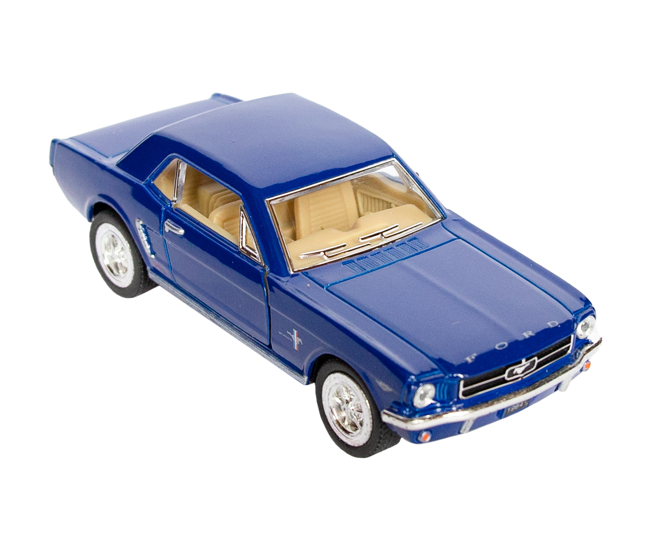 Металлическая машинка Kinsmart 1:36 «1964 1/2 Ford Mustang» KT5351D, инерционная / Синий