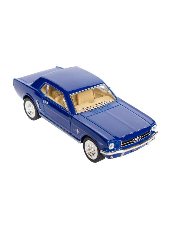 Металлическая машинка Kinsmart 1:36 «1964 1/2 Ford Mustang» KT5351D, инерционная / Синий