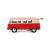 Металлическая машинка Kinsmart 1:32 «1962 Volkswagen Classical Bus (Ivory Top)» KT5377D инерционная / Красный