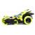 Металлическая машина-мотоцикл 1:32 «Бэтмобиль» 3 в 1 MY66-M2221 18 см. инерционный, свет, звук / Желтый